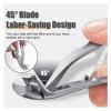 1Pcs Nail Clippers Wide Jaw Fingernail Clippers Angled Head Toenail Clippers Professional Thick Nail Cutter Tools(Silver) view 2