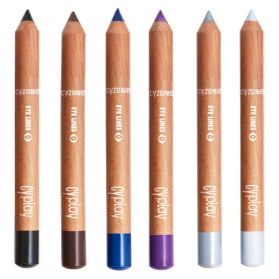 CyPlay Eyes Lines Set: Black Jack, Choco Brown, Navy Lady, Purple Pop, Silver Chic and White Pure