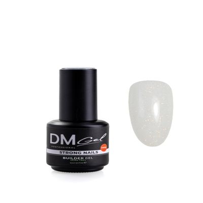 DMGel Professional Hard Gel/Builder Gel in a Bottle (BIAB) for Nails Strengthening/Overlay/Extension. Hema/TPO-free. 15ml / 0.5 fl.oz Snow Angel