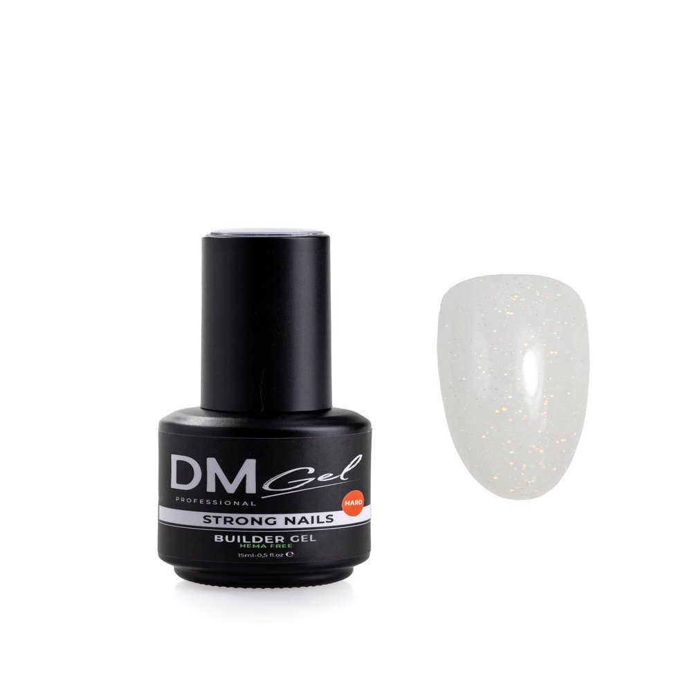 DMGel Professional Hard Gel/Builder Gel in a Bottle (BIAB) for Nails Strengthening/Overlay/Extension. Hema/TPO-free. 15ml / 0.5 fl.oz Snow Angel