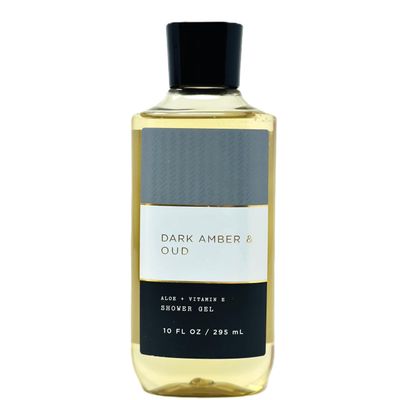 Bath and Body DARK AMBER & OUD Aloe + Vitamin E Shower Gel 10 FL OZ / 295 ML