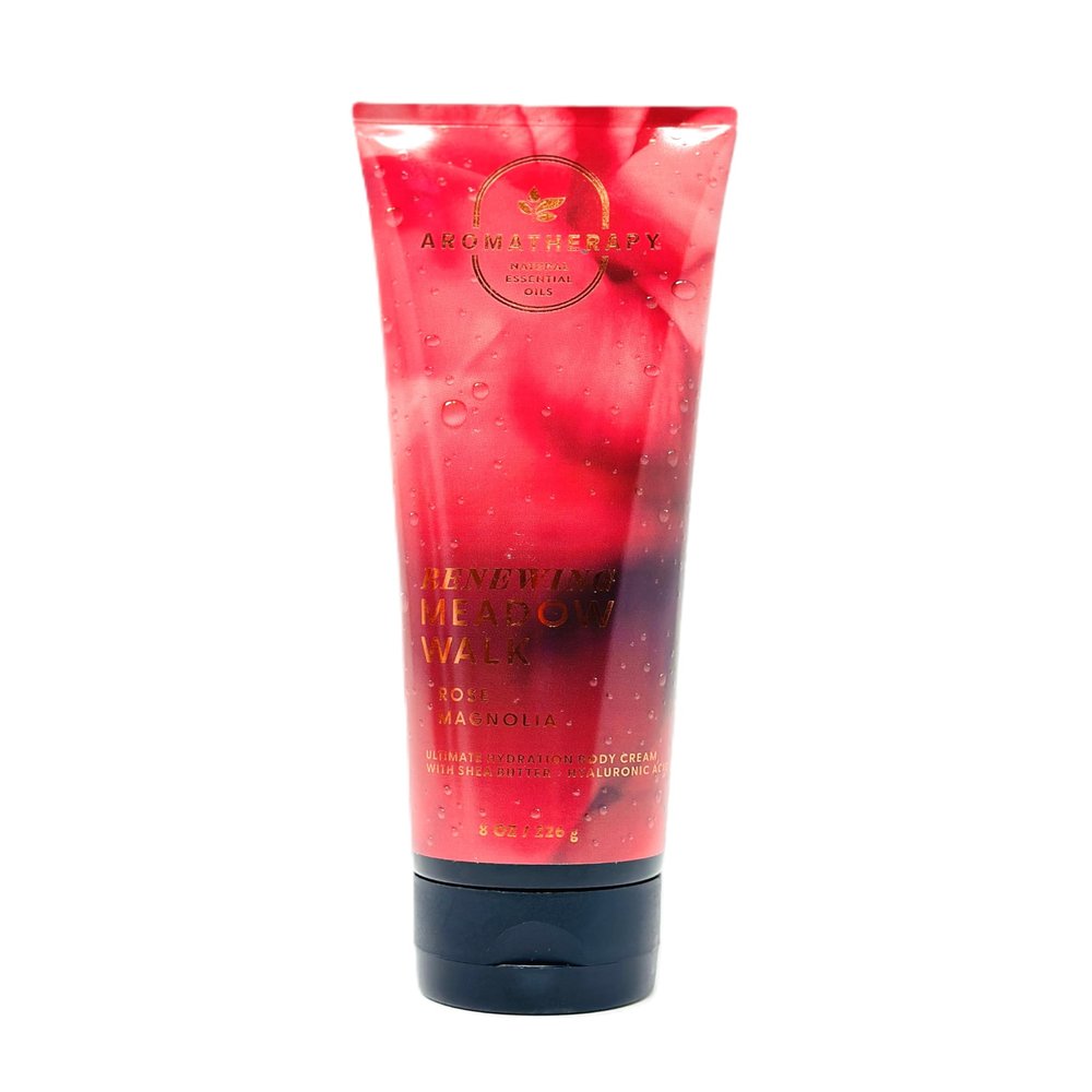 Bath and Body RENEWING MEADOW WALK ROSE MAGNOLIA Ultimate Hydration Body Cream with Shea Butter 8 oz / 226 g