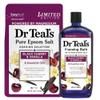 Dr Teal's Limited Edition Black Cherry & Vanilla Bath Set, Pure Epsom Salt and Foaming Bath, 34 FL OZ view 1
