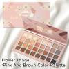 32-Color Floral Eyeshadow Palette, Matte and Shimmer Earth Tones, Pink Case view 2