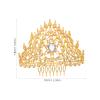 Didiseaon Princess Crown: Traditional Golden Crown With Combs Hair Comb For Women - Style Hair Accessories For Travel Photoshoots Wedding view 2