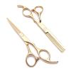 5.5/6 Inch Hair Cutting Scissors Set, Flat-Cut & Thinning Shears for Professional Hairdressers(Blue) view 4