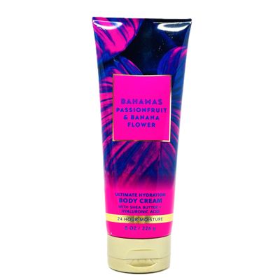 Bath and Body Ultimate Hydration Body Cream 24 Hr Moisture (8 OZ / 226 g, Passionfruit & Banana Flower)