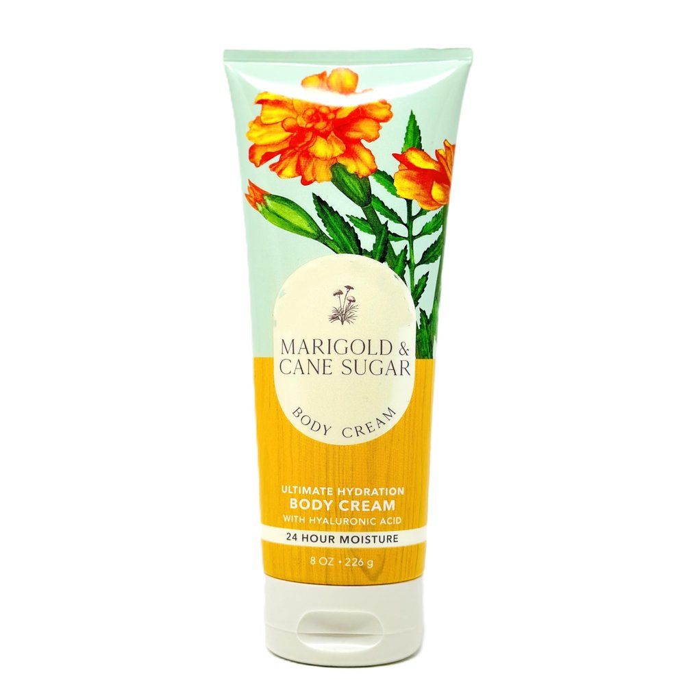 Bath and Body Ultimate Hydration Body Cream 24 Hr Moisture (8 OZ / 226 g, Marigold & cane Sugar)