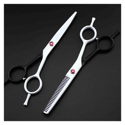 5.5-Inch Hair Cutting Scissors Set  Professional Barber & Salon Cutting & Thinning Shears(Yellow)
