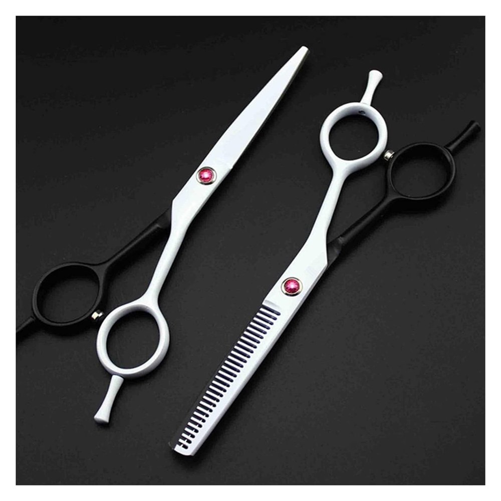 5.5-Inch Hair Cutting Scissors Set Professional Barber & Salon Cutting & Thinning Shears(Yellow)