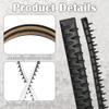 SOFPLATE 10Pcs 2 Sizes Headband Rubber Teeth Grip Hairbands Black Resin Self-Adhesive Non Slip Crown Tiara Flexible Sticky Silicone Hair Hoop Tooth Comb Hair Accessories for Women Supplies DIY Crafts view 3