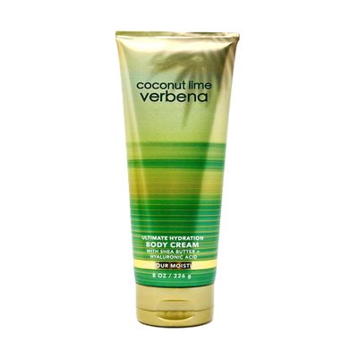 Bath and Body Ultimate Hydration Body Cream 24 Hr Moisture (8 OZ / 226 g, Coconut Lime Verbena)