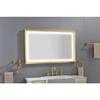 48x30 Inch LED Front Lit Bathroom Mirror with Metal Frame, Wall Mounted Vanity Mirror with Touch Control, Anti Fog, 3 Color Lighting Modes, Dimmable Design for Modern Bathrooms view 2