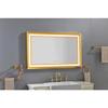 48x30 Inch LED Front Lit Bathroom Mirror with Metal Frame, Wall Mounted Vanity Mirror with Touch Control, Anti Fog, 3 Color Lighting Modes, Dimmable Design for Modern Bathrooms view 3