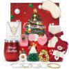 Joyliss Christmas Gift Baskets for Women, Christmas Advent Calendars 2025 for Adult Women and Teen Girls, Luxury Spa Self Care Christmas Gifts Basket Countdown Calendar for Mom Wife Girlfriend Red view 1
