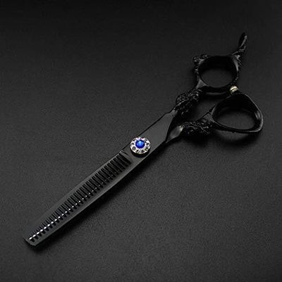 6-Inch Hair Cutting Scissors Set, Black Dragon Handle, Barber & Thinning Shears
