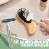 2-in-1 Hair Brush Cleaner Tool for Bathroom Quick Hair Removal Efficient Cleaning Portable Design for Salon Family Travel Bathrooms Dirts Dust Living Room Vanity Bedrooms Daily Barber view 2