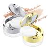 2 Pcs 6G Mini Loose Powder Container with Puff, Empty Mini Makeup Containers, Reusable Plastic Powder Compact with Mirror, Travel-Friendly Small Powders Box(Gold, Silver) view 1