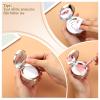 2 Pcs 6G Mini Loose Powder Container with Puff, Empty Mini Makeup Containers, Reusable Plastic Powder Compact with Mirror, Travel-Friendly Small Powders Box(Gold, Silver) view 4