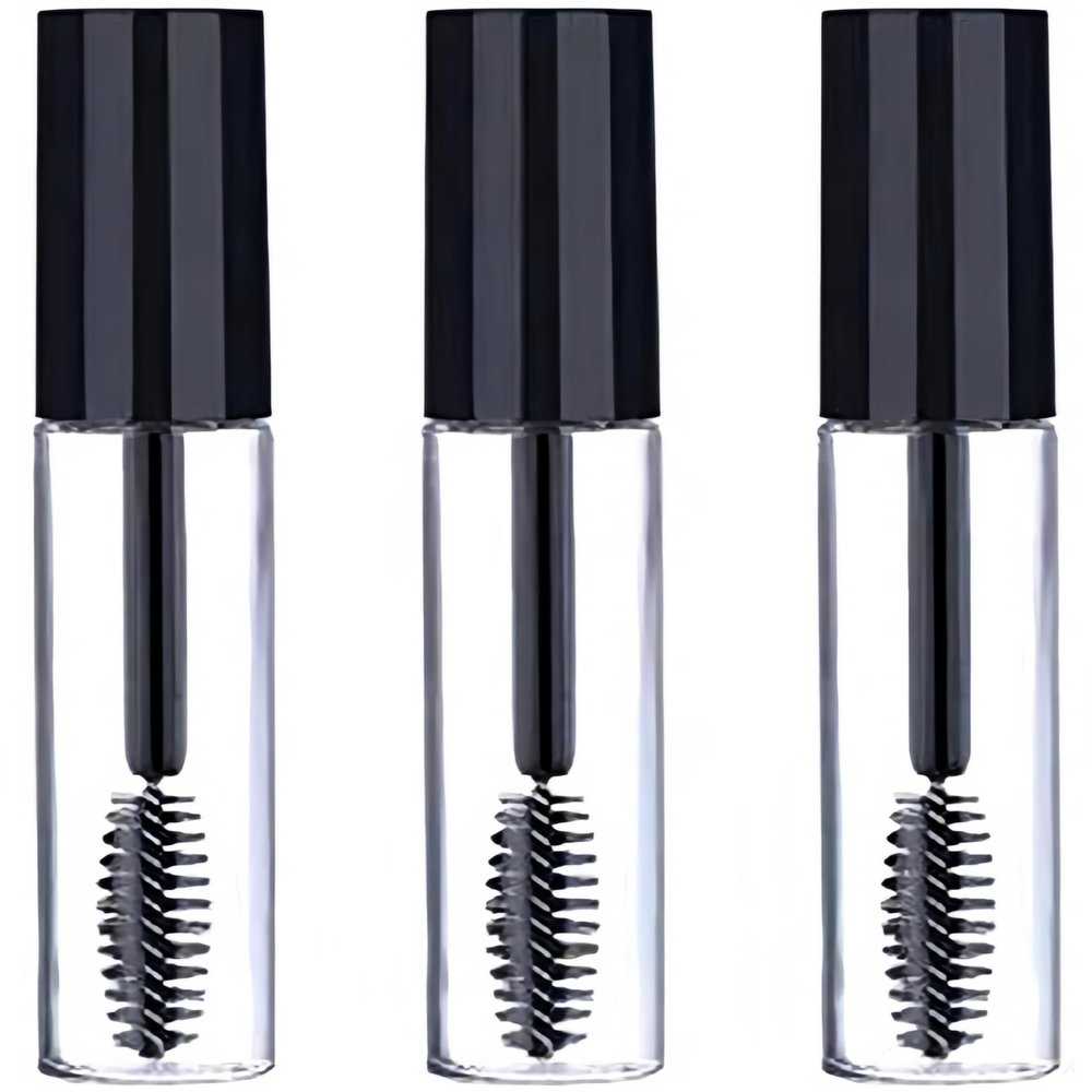 Barbunos Coniglio Empty Mascara Tubes, 10ml, 3 Pack with Wands, Refillable, Clear, Solid Form, Mini Silicone Spatulas and Pipettes for DIY Cosmetics (5)