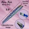 3 Professional Precision Eyebrow Tweezers For Women Facial Hair Women and Men Slanted Tip 25 Degree Steel Splinter Ingrown Hair Removal Pluck Retro Cute view 2
