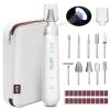 Electric Nail File Drill, Cordless 2000 mAh Rechargeable Nail Filer Electric, Portable Nail Dril Machine Drill for Nails Acrylic Manicure and Thick Toenails Buffer Grinder Care Professional (Silver) view 1