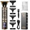 @BuyMartianTravel | Professional Cordless Hair Clipper | Retro Dragon Metal Body, Precision Blades, LED Display, USB Rechargeable | Great for Everyday and Travel | Gift For Him view 2