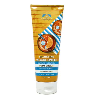 Bath and Body Ultimate Hydration Body Cream 24 Hr Moisture (8 OZ / 226 g, Sparkling Orange Spritz)