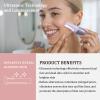 Dermaplane Razor for Women Face, Dermaplaning Tool for Face, Sonic Smooth Exfoliation & Peach Fuzz-Hair Removal System with 10 Dermaplaning Blades, Twilight Purple view 2