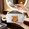 SuoSycorax Cartoon Owl Printed Quilted Cosmetic Bag view 3