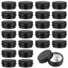15 Ml Aluminum Balm Jars, 24 Pcs Threaded Lined Black Metal Lids Tiny Coetic Jars, Mini Balm Lotion Jars For Business Travel Daily Life view 1