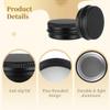 15 Ml Aluminum Balm Jars, 24 Pcs Threaded Lined Black Metal Lids Tiny Coetic Jars, Mini Balm Lotion Jars For Business Travel Daily Life view 2