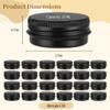 15 Ml Aluminum Balm Jars, 24 Pcs Threaded Lined Black Metal Lids Tiny Coetic Jars, Mini Balm Lotion Jars For Business Travel Daily Life view 3