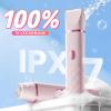 Bikini Trimmer for Women, IPX7 Waterproof, Painless Rechargeable Electric Razor Remover, 2-in-1 Facial & Pubic Hair Removal for Sensitive Skin, Portable Travel Size, Womens Gift, Pink view 3