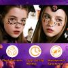 12pcs Halloween Glitter Freckles Face Tattoos Makeup Patches with Pumpkin, Bat, Spider, Witch, Skull, Love Heart, Flowers Design, Face Temporary Tattoos for Adults Kids Rave Accessories view 3