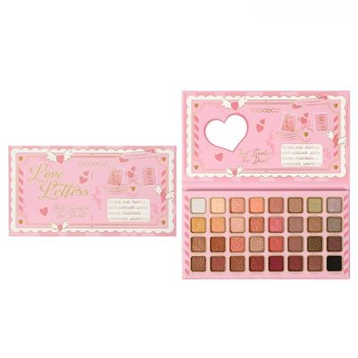32 color love envelope high gloss matte portable stage makeup eye shadow plate