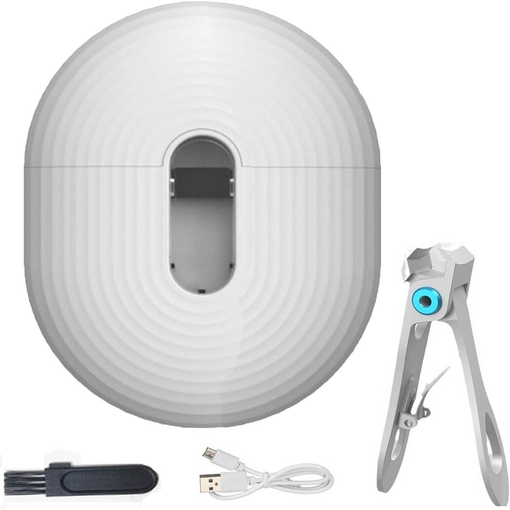EZAGMWGFB Nail Grinders with Led Light for Men Prevent Debris from Flying Around Type-C Rechargeable