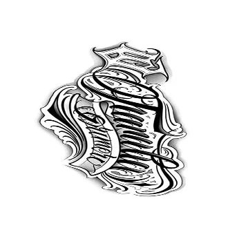 1Pc Handwritten Font Arm Waterproof Temporary Tattoo, Long-Lasting 1-2 Weeks, Realistic Tattoo For Arm, Leg.
