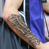 1Pc Handwritten Font Arm Waterproof Temporary Tattoo, Long-Lasting 1-2 Weeks, Realistic Tattoo For Arm, Leg. view 2