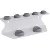 White Steel Hair Dryer Curling Iron Storage Organizer Rack Wall Mounted Countertop Holder view 1