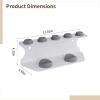 White Steel Hair Dryer Curling Iron Storage Organizer Rack Wall Mounted Countertop Holder view 4