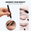 [4+1 Pack] Precision Tweezers Set with Travel Case, Professional Stainless Steel Eyebrow Tweezers for Women & Men, Multi-Purpose for Facial Hair & Ingrown Hair Removal view 3
