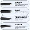 [4+1 Pack] Precision Tweezers Set with Travel Case, Professional Stainless Steel Eyebrow Tweezers for Women & Men, Multi-Purpose for Facial Hair & Ingrown Hair Removal view 4