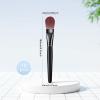 12 Pcs Flat Liquid Foundation Brush, Soft Nylon Bristles Makeup Brushes with Wooden Handle Premium Face Makeup Brush for Liquid Cream Buffing Blending view 2