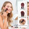 12 Pcs Flat Liquid Foundation Brush, Soft Nylon Bristles Makeup Brushes with Wooden Handle Premium Face Makeup Brush for Liquid Cream Buffing Blending view 3