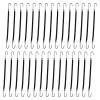 30PCS Bungee Hair Ties, Elastic Ponytail Hooks, Bungee Hair Ties with Hooks, Elastic Band Hairs Clip, Rubber Bands Holder for Long Curly Hairs, Women's Hairstyle (Black) view 1