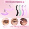 4PCS Folding Eyelash Comb, Folding Stainless Steel Eyelash Brush Separator Tool Eyebrow Comb Lash for Clump-Free Mascara, Lash Separator Tool (Pink, Black, Purple, Green) view 3