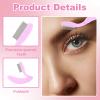 4PCS Folding Eyelash Comb, Folding Stainless Steel Eyelash Brush Separator Tool Eyebrow Comb Lash for Clump-Free Mascara, Lash Separator Tool (Pink, Black, Purple, Green) view 4
