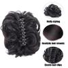 1PC Hair Bun Clip for Women Curly, Adjustable Claw Messy Bun Hair Clip, No-Slip Grip Faux Ponytail for Provides Fuller Look, Nature Black view 2