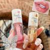 2Pcs Crystal Jelly Moisturizing Lip Oil Hydrating Lip Gloss Set, Korean Big Brush Lip Oil, Long-lasting Nourishing Lip Balm, Plumping Lip Fresh Texture Clear Lip Gloss,Makeup Lip Care Tools view 1